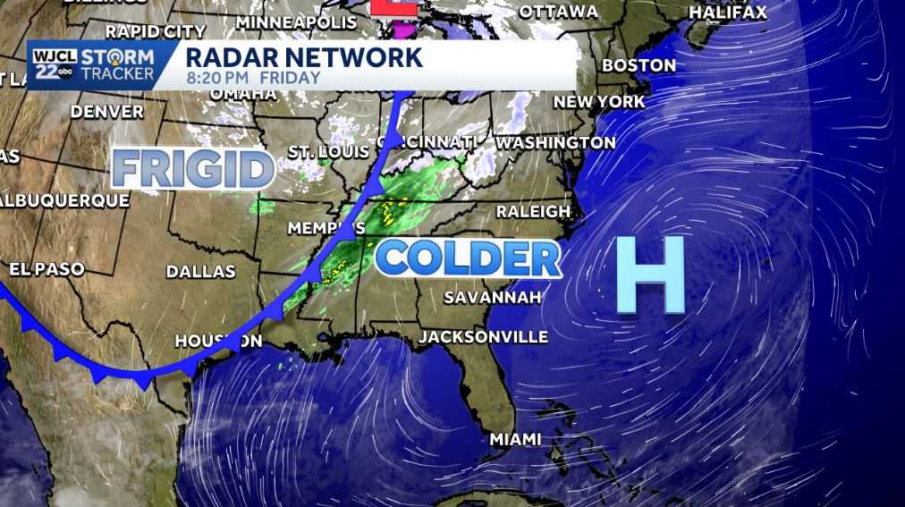 Cold blast... Wintry mix possible on Sunday followed by a hard freeze ...
