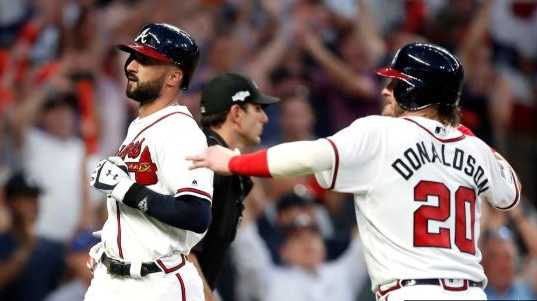 Cardinals score 4 in 9th, hold off Braves 7-6 in NLDS opener – The