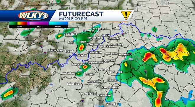 Louisville weather: Daily chances for rain and storms this week