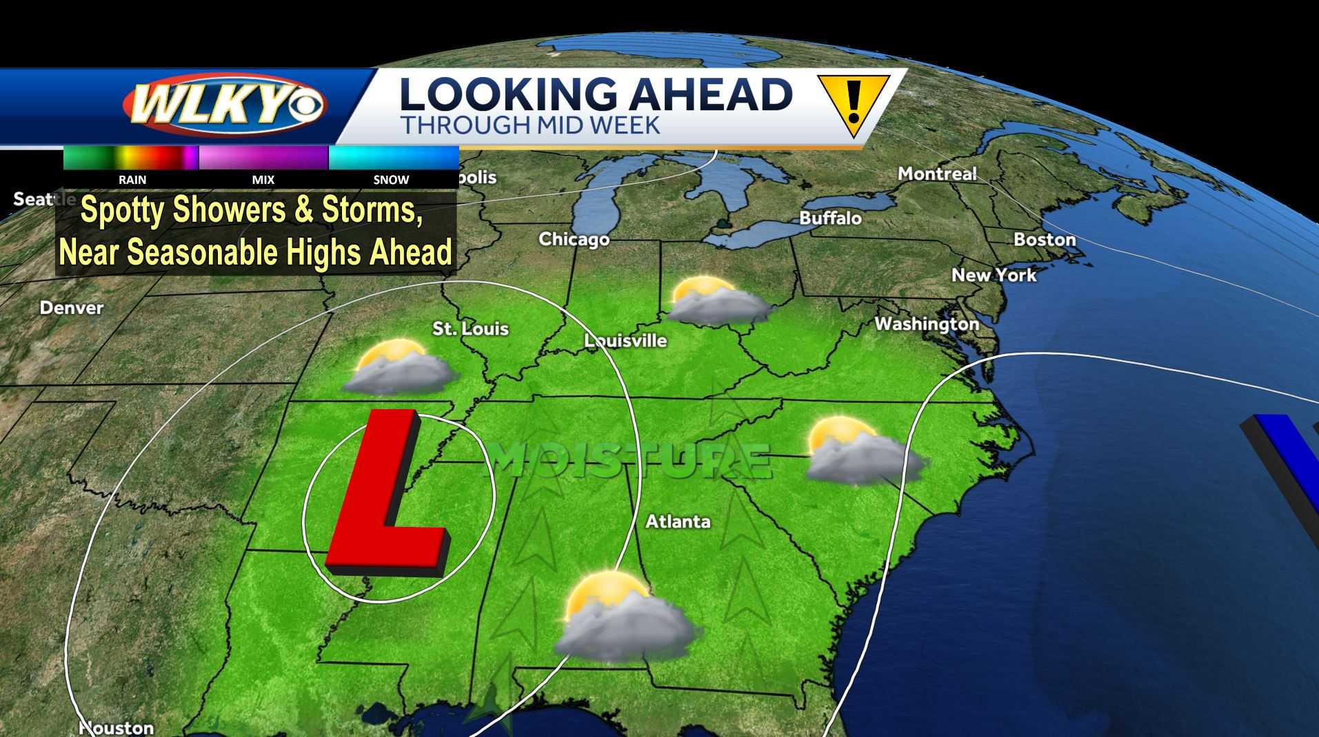 Louisville Weather: Unsettled Pattern Continues, Daily Rain Chances Ahead