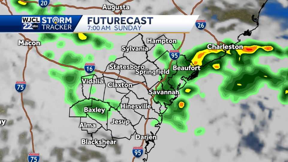 Rain sticking around for SE Georgia and the Lowcountry on Sunday - WJCL