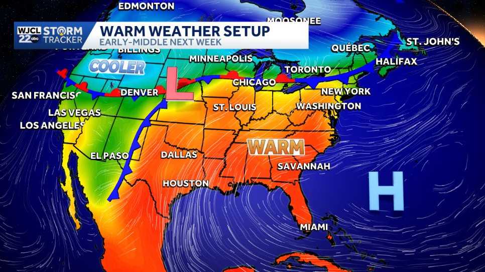 Unseasonably warm weather continues into next week across Southeast ...