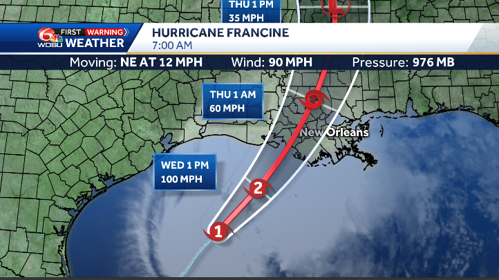 Francine expected to become a Category 2