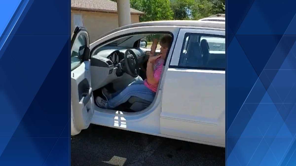 Woman who took shelter in car during tornado, gets new car