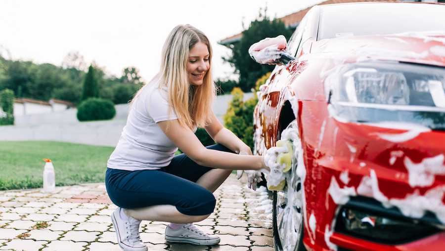 Spring car washing - step by step