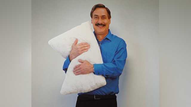 Cardboard cutout of Mike Lindell
