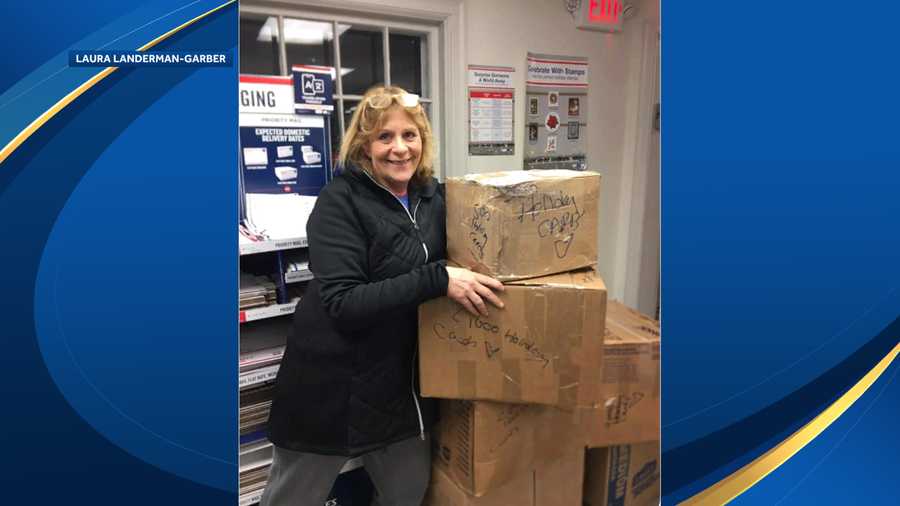 Hollis woman collects cards for troops