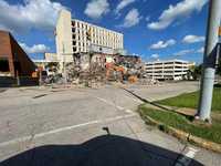 Old hospital buildings being demolished