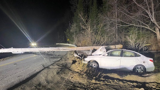 Alcohol played part in crash that snapped utility pole