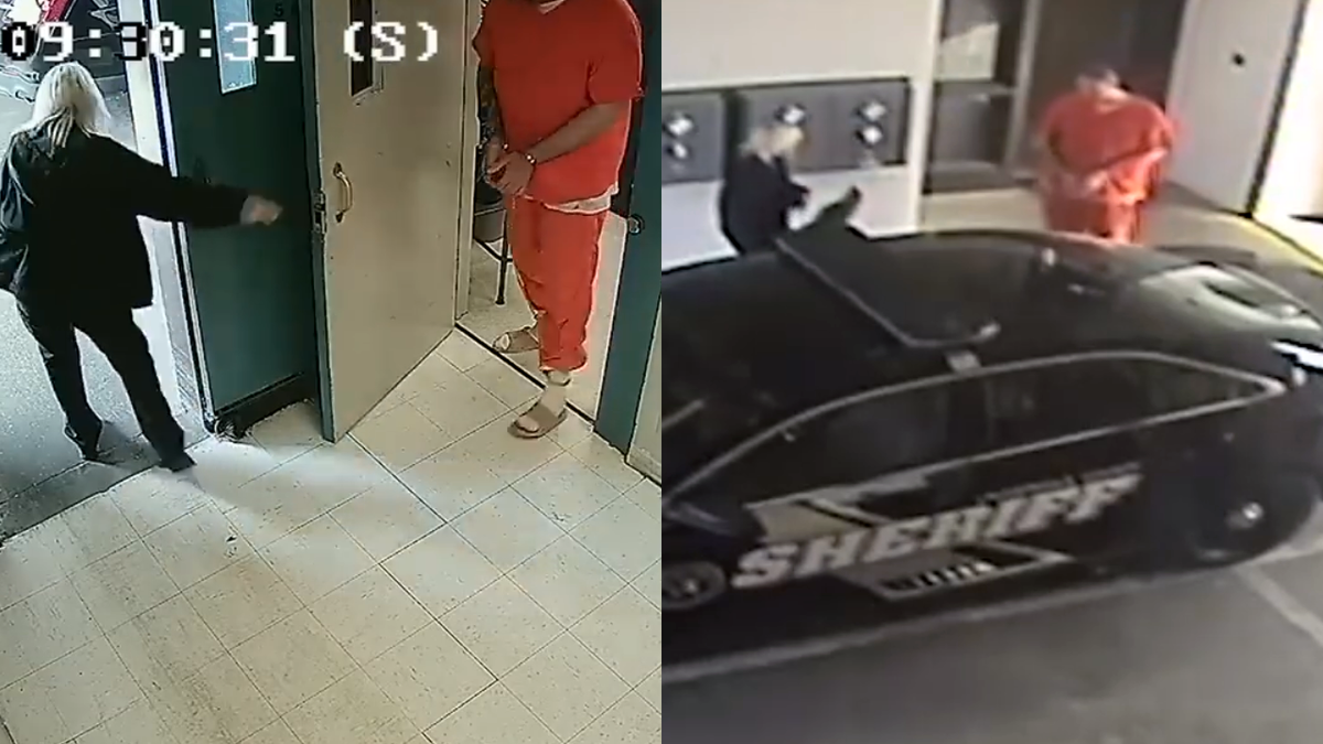 Alabama deputy Vicky White, murder suspect Casey White leave jail