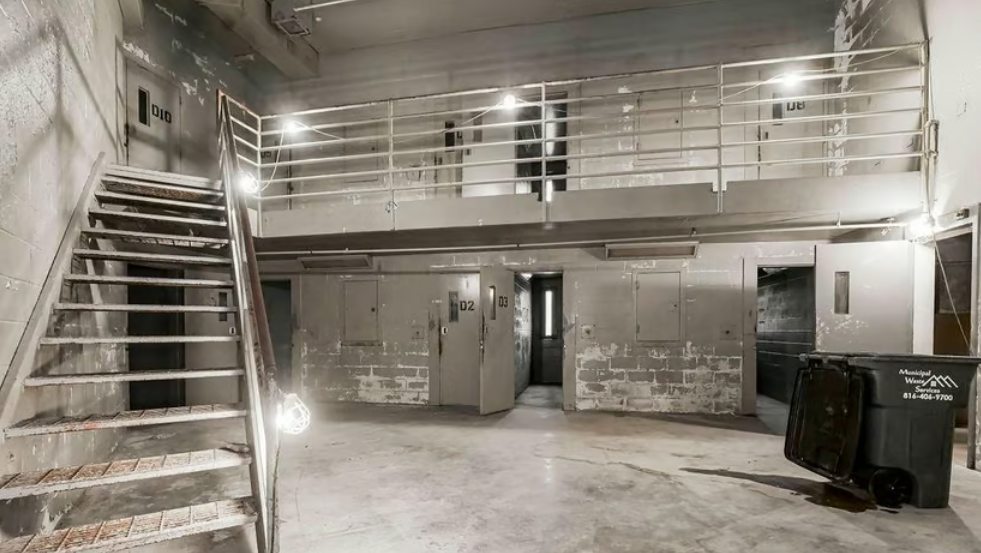 Photos show the inside of the Cass County Jail which is for sale