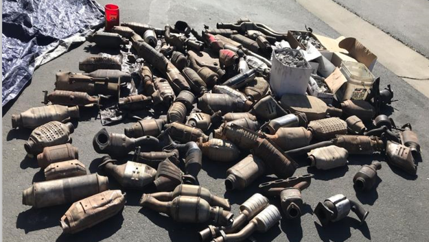 stolen catalytic converters seized by maine state police.