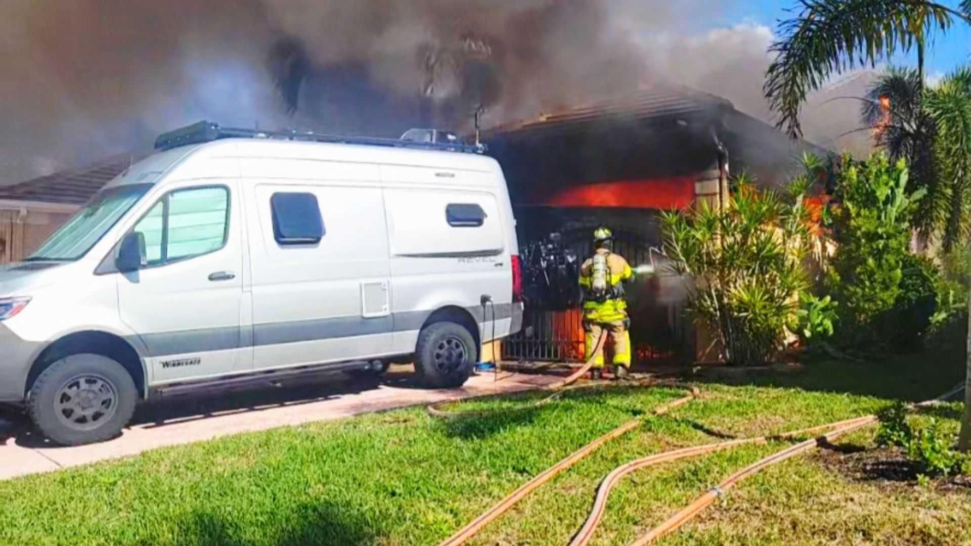 Crews battle fire at carport of Cape Coral home | Naples FM Talk