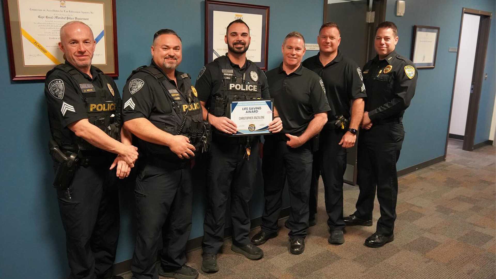 Cape Coral police chief honors officer for saving baby's life - WBBH