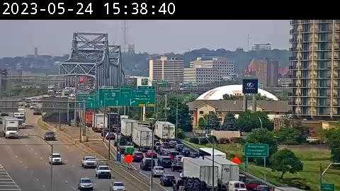A crash is blocking multple lanes on the Brent Spence Bridge