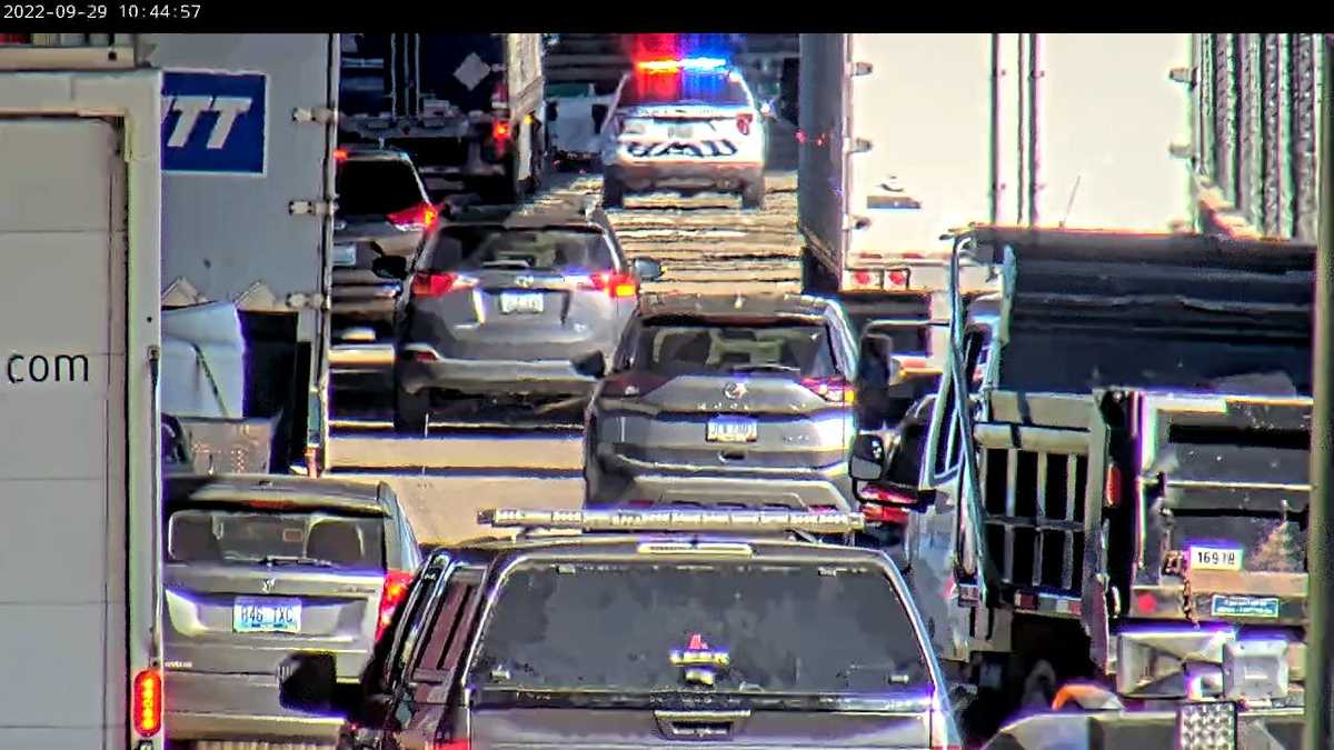 Two lanes blocked after a crash on the Brent Spence Bridge