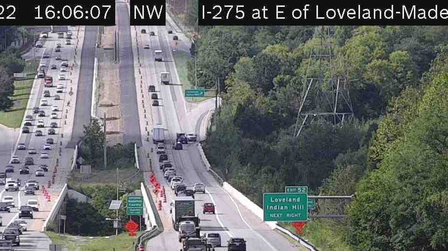 A crash is blocking lanes, causing delays along westbound I-275