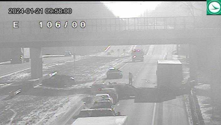 Crash blocking multiple lanes Interstate 74 eastbound Whitewater Township