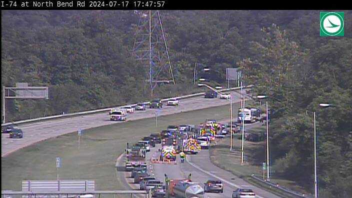 Lanes reopen on I-74 following earlier crash in Green Township - WLWT