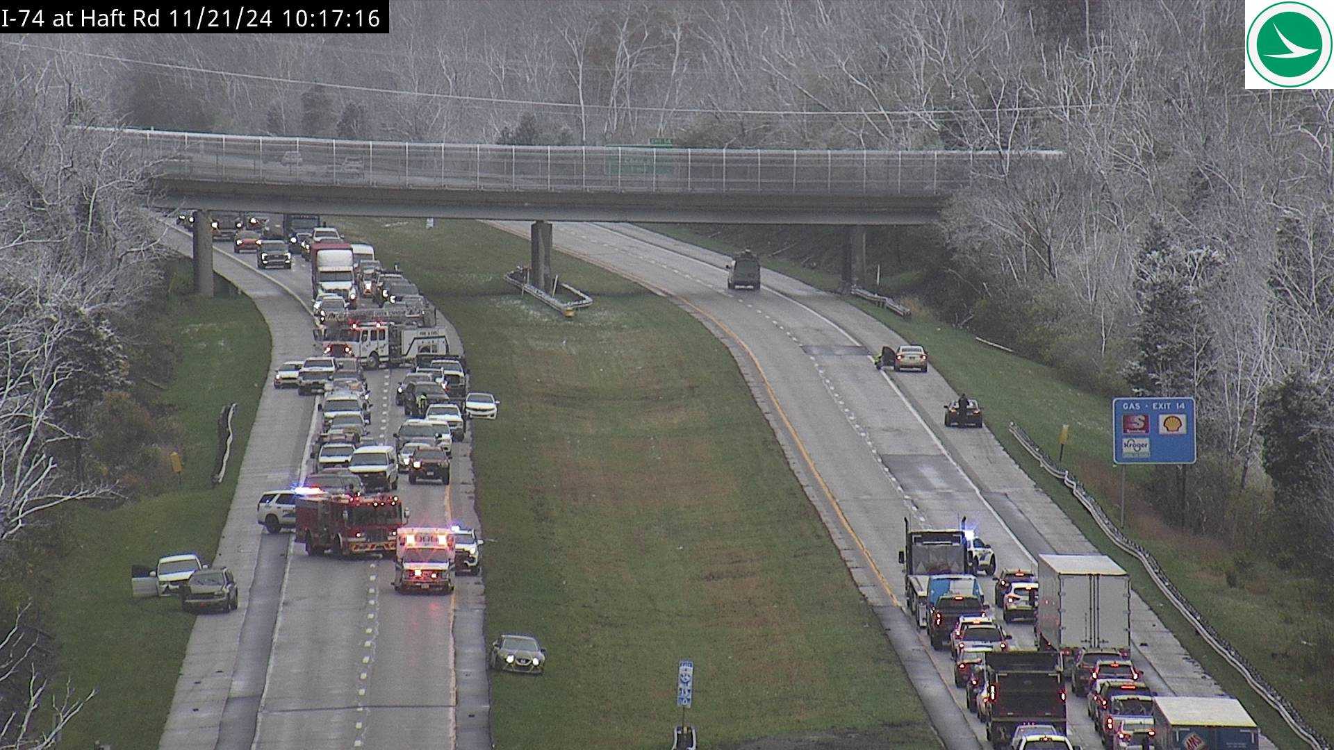 I-74 reopens following crash in Green Township