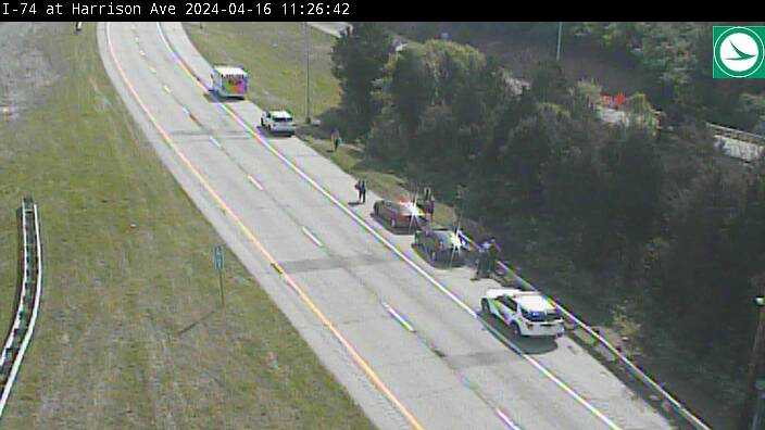 Reports of a crash with injuries on I-74 in Green Township