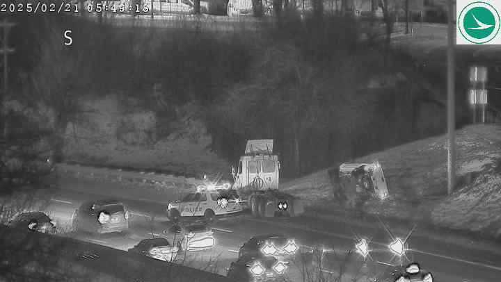 Lanes blocked on I-75 following rollover crash in the West End