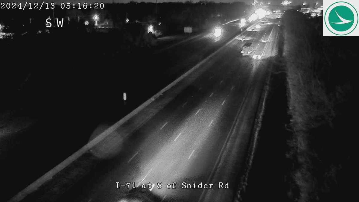 Person flown to hospital after fiery crash on I-71
