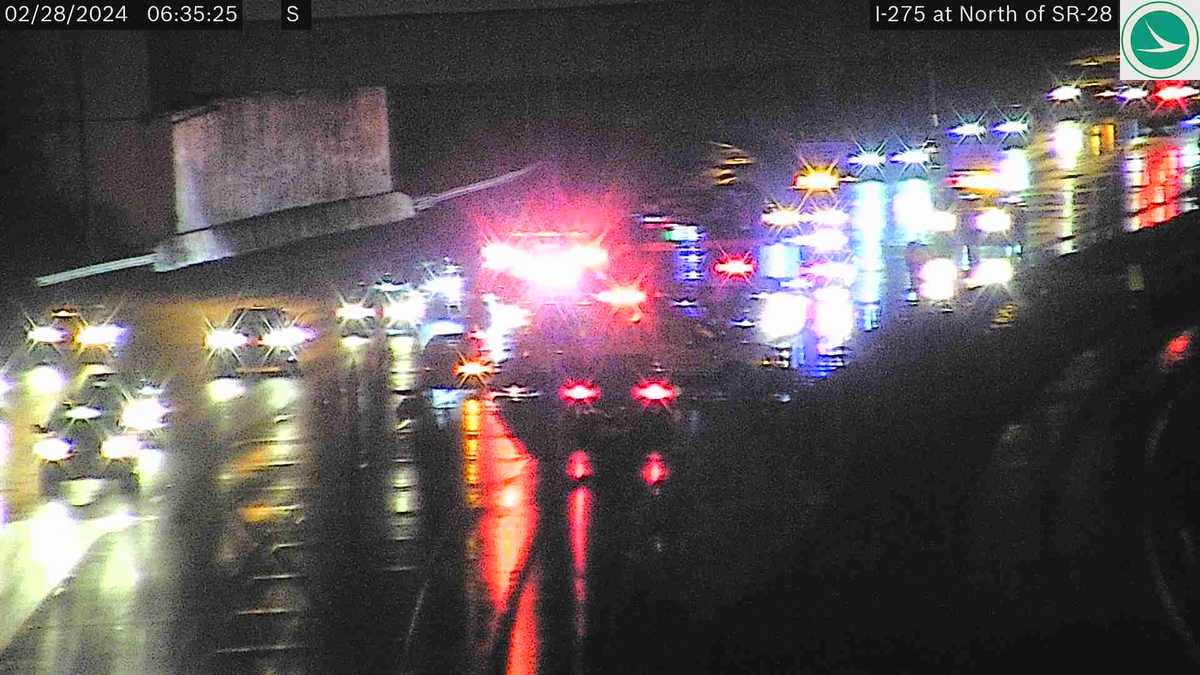 All lanes open following earlier crash on north I-275 near Milford.