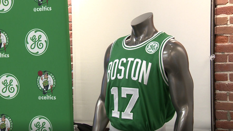  GE Celtics uniform brand sponsor