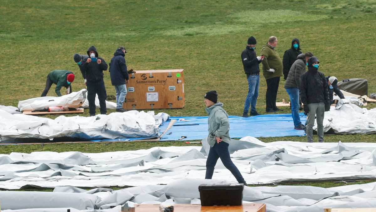 Central Park becomes a field hospital for New York, where coronavirus ...