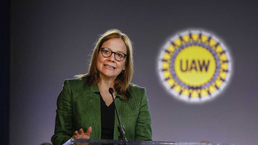 detroit, mi   july 16 general motors chairman and ceo mary barra speaks at the opening the 2019 gm uaw contract talks on july 16, 2019 in detroit, michigan with its increasing investment in electric vehicles, gm is faced with the challenge of transitioning its employees to work with new technologies photo by bill puglianogetty images