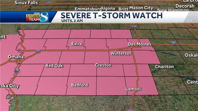 Iowa weather: Severe thunderstorm watch issued for 26 counties, flooding chances remain