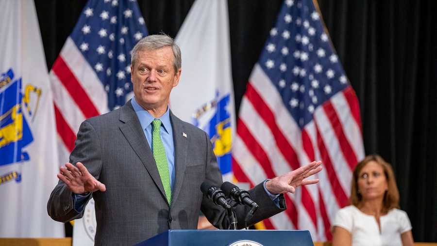 Governor Charlie Baker on Aug. 7 announces a new set of initiatives aimed at stopping the spread of COVID-19 in Massachusetts.