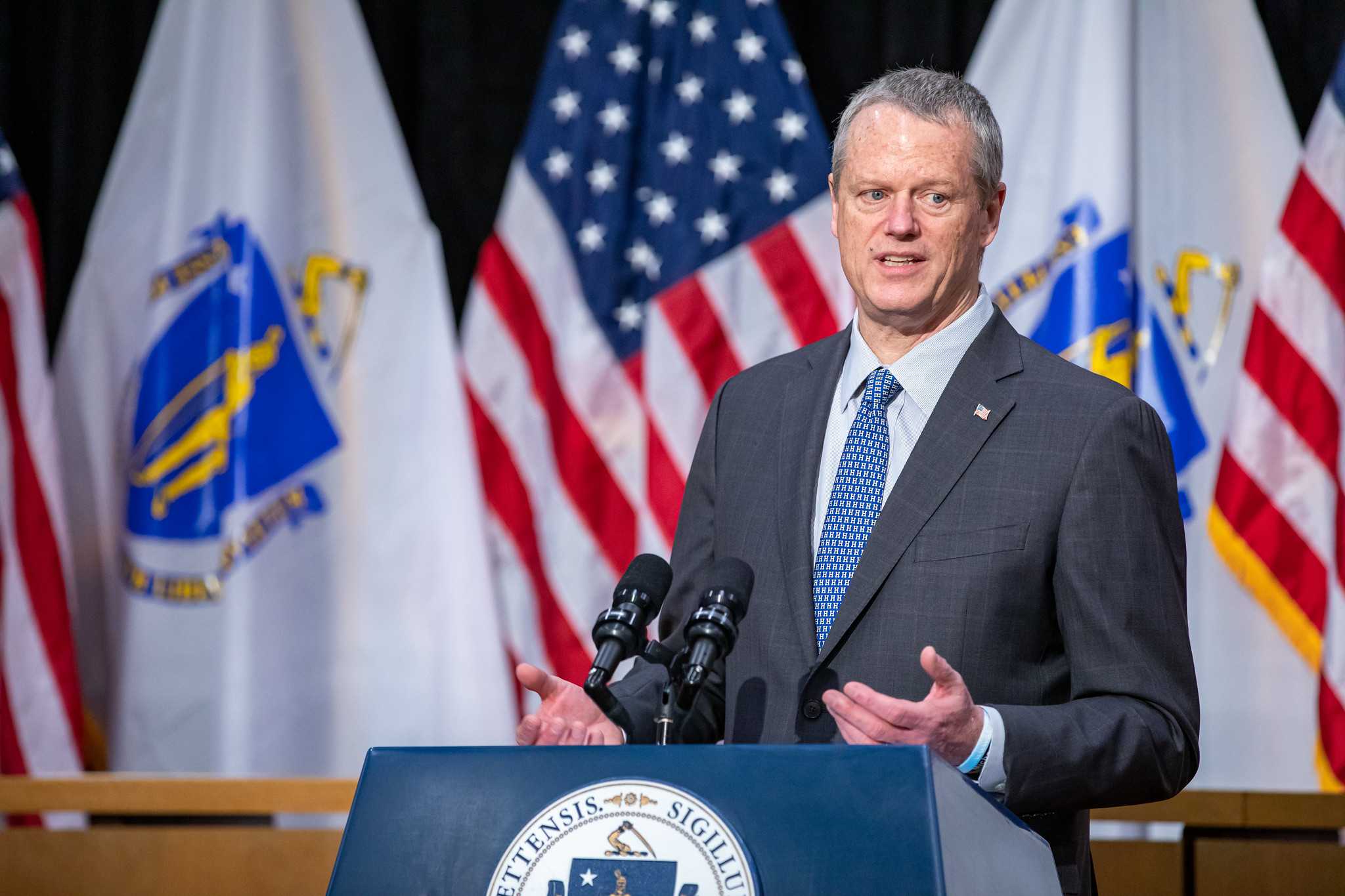 Massachusetts Gov. Charlie Baker Defends COVID-19 Vaccine Deployment ...