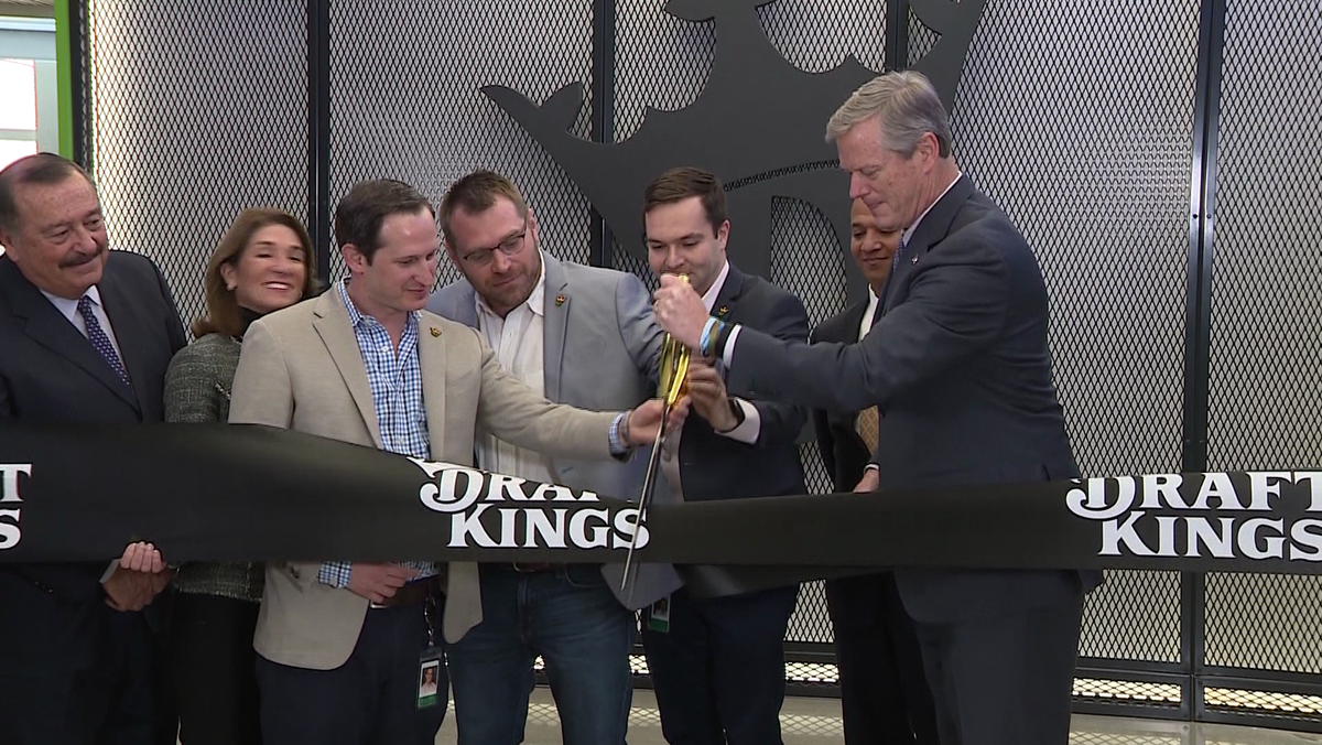 DraftKings opens new headquarters in Boston as state mulls sports