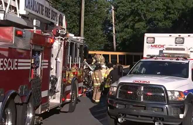 Charlotte: Multiple injuries reported in school bus crash