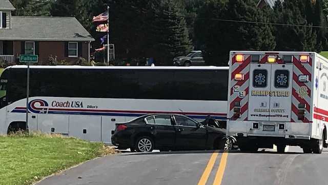 Photos: Several injured in charter bus crash in Baltimore County