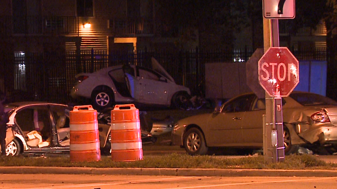 Woman injured after chase, crash on Milwaukee's south side