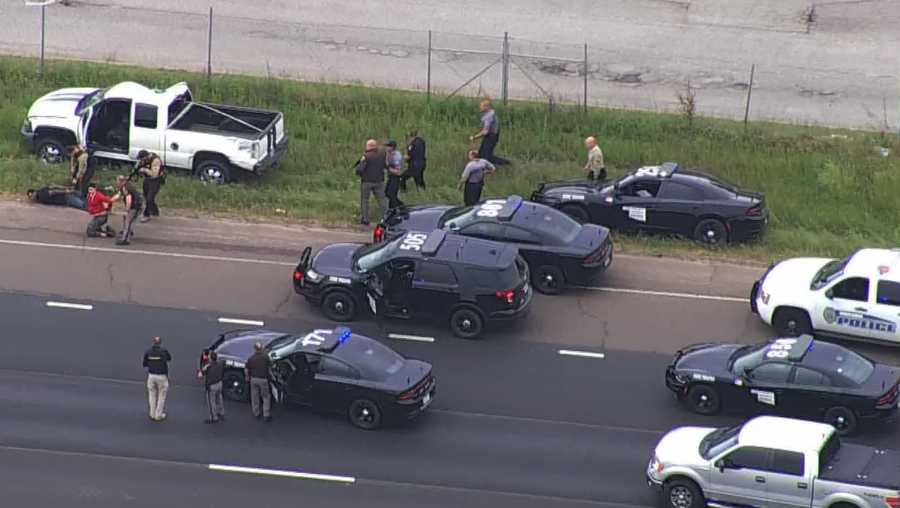 Suspect vehicle rolled over during metro police chase, kept going