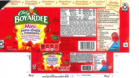 Pasta And Meatball Recall More Than 700 000 Pounds Of Chef Boyardee Others Pulled Pasta And Meatball Recall More Than 700 000 Pounds Of Chef Boyardee Others Pulled