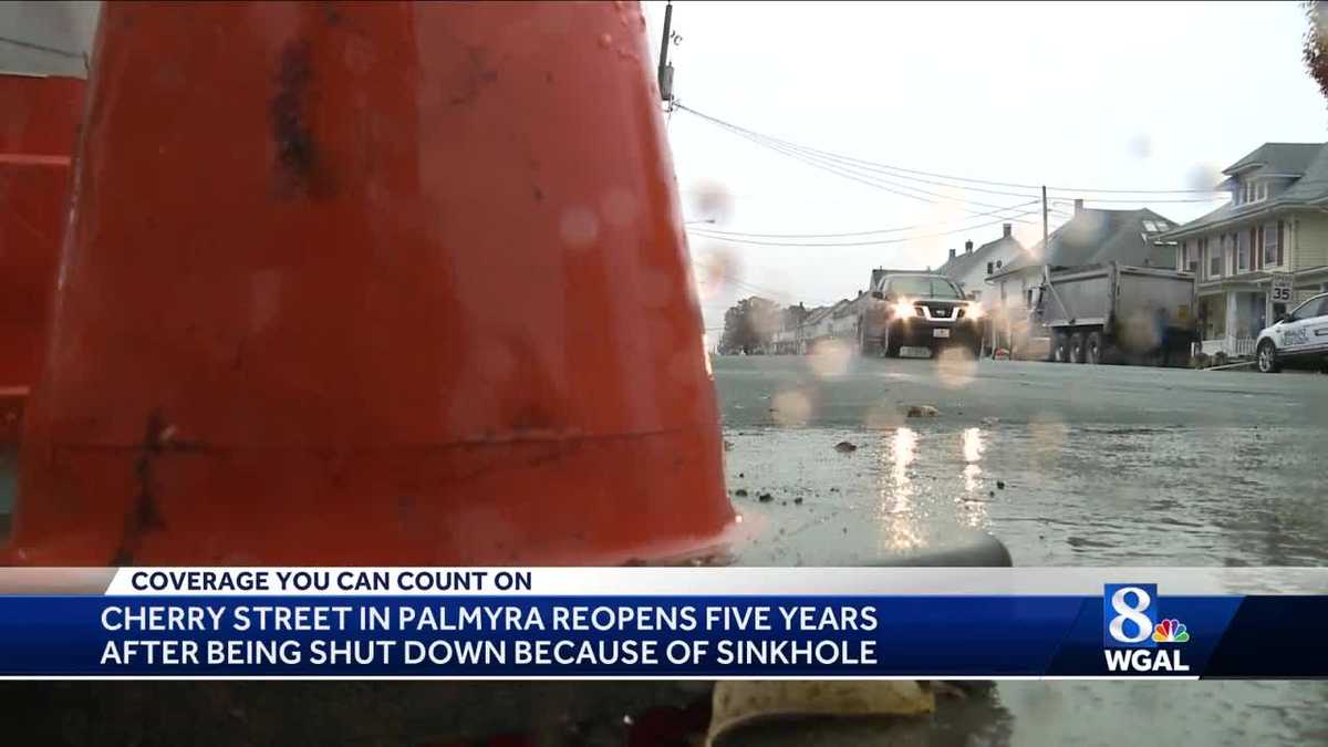 Palmyra street plagued by sinkholes reopens after five years