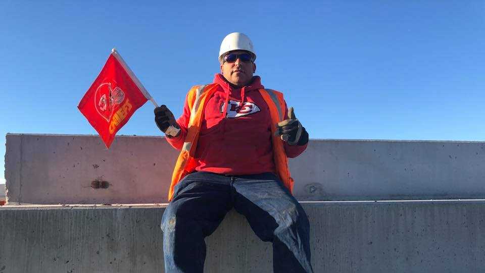 8 News Now - NOT IN OUR HOUSE! This picture was posted to Reddit last night  showing a construction worker at the Raiders stadium site before claiming  to bury a Kansas City