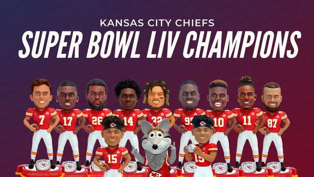 Kansas City Chiefs Super Bowl LVII 57 Champions Bobbleheads – National  Bobblehead HOF Store