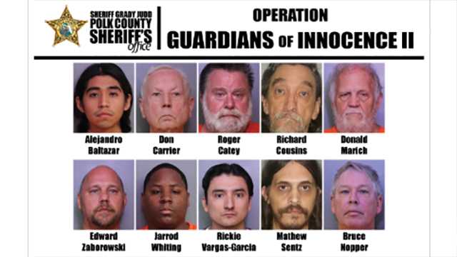 Child pornography investigation in Florida leads to 11 arrests