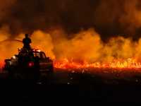 crews battling brush fire in childersburg