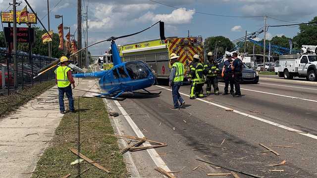 1 dead after helicopter crashes into truck on busy Tampa ...