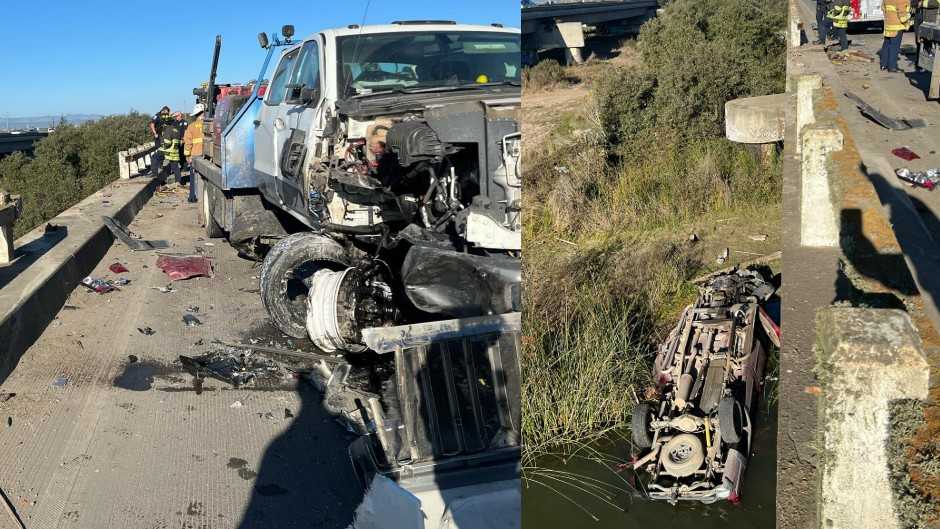 1 dead after crash forces pickup truck into Salinas River near Marina
