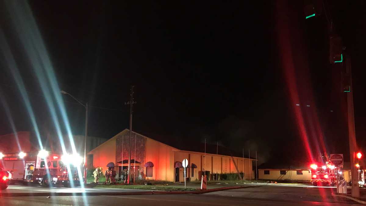 Fire crews battle fire at Agape Assembly Baptist Church