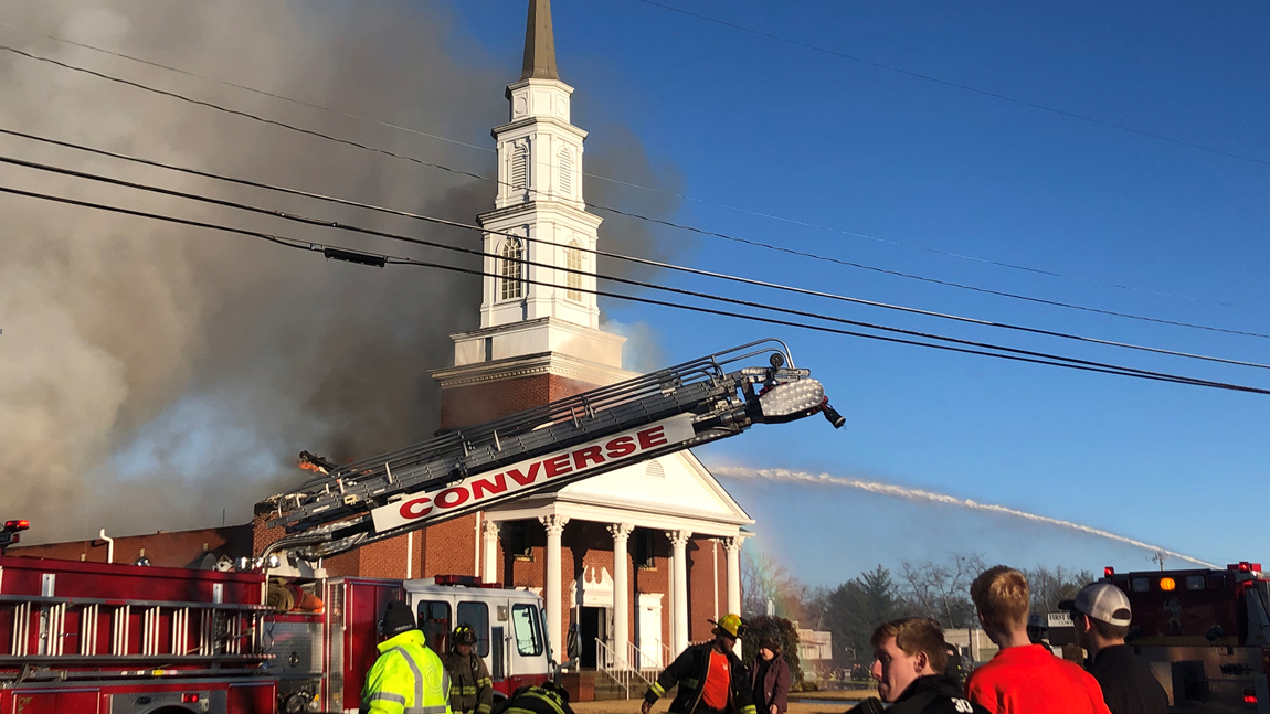 Massive fire reported at Upstate church