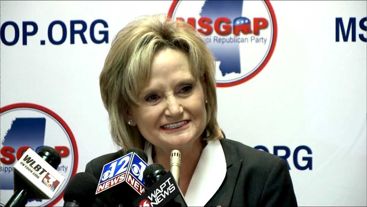 U.S. Sen. Cindy Hyde-Smith hopes Trump support will help her defeat GOP challenger